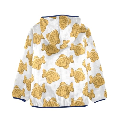 Food Dessert Filled with Azuki Bean Paste Girls Fleece Jacket Girls Fall Jacket Girls Zip Up Hoodie Girls Sherpa Jacket 2-10T2