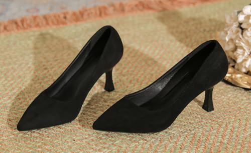 YooPrettyz Women Pointed Toe Classic Kitten Heel Dress Pump Office Dressy Casual Pump High Heels3