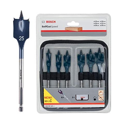 Bosch 6PC SELFCUT Flat Wood Bit Set Cover