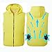KUMADAI Été Gilet de Refroidissement pour Adultes Réglable 3 Vitesses Vêtements Climatisés USB Charge Protection Solaire Ventilateur de Refroidissement Gilet sans Manches pour Extérieur,Jaune,XL