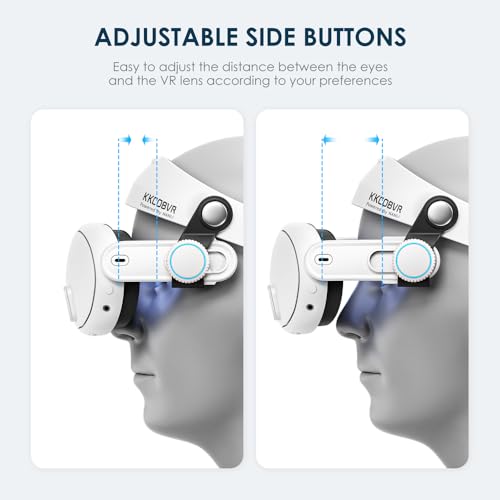 kkcobvr q3 halo strap compatible with meta quest 3quest 3s enhanced comfort replacement elite head strap compatible with oculus 33s by adjusting the side knobs