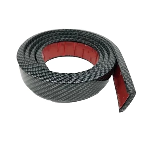 Tiras de guardabarros de coche con diseño de fibra de carbono y goma protectora antiarañazos