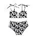 FeiliandaJJ Baby Mädchen Bikini Set Zweiteilige Badeanzug Leopardenmuster Niedlich Badebekleidung Set Schwimmen Strand Zweiteilige Bademode für 1-3 Jahre (Weiß, 6-12 Monate)