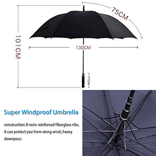 Big Umbrella Large Golf Umbrella 60 Inch Automatic Open Extra Large Windproof Umbrella Waterproof Sun Rain Protection Stick Umbrellas Teflon Rain Repellant
