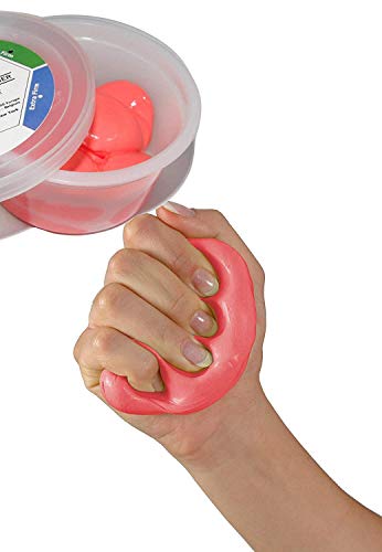 Mvs - Pasta comprimible para mano y dedos, color rojo, mediano, no tóxico, Theraflex, putty artritis, 57 g