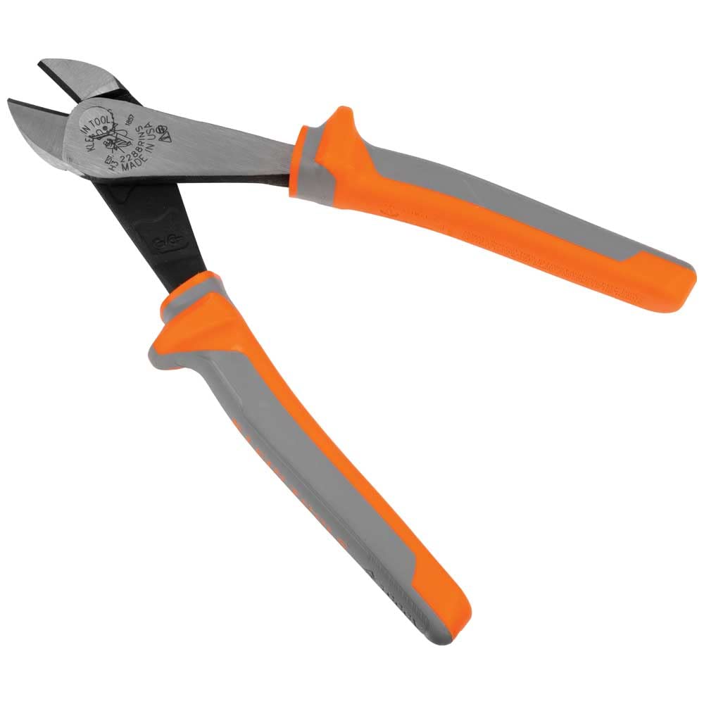 Klein Tools 2288RINS Klein Tools 2288RINS 1000V Izolowane szczypce ukośne, konstrukcja z wysoką dźwignią, noże hartowane indukcyjnie, 20 cali