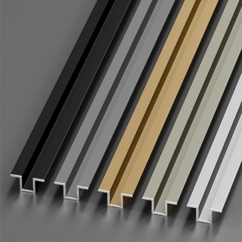 NuoNxuo 床 見切り材 敷居ストリップ 隙間カバー 金属 エッジストリップ 幅4mm?12mm アルミ製 軽量 錆びない コーナーガード 床・壁・天井の接合部 モール材 家庭用 業務用【長さ150cm 2本セット】(C,5*4.5mm)
