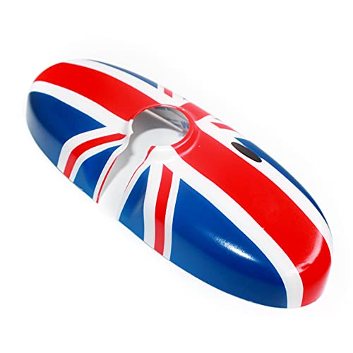 Carcasa protectora para espejo retrovisor interior, compatible con Mini Cooper R55-R61 2006-2016 (Serie R 2013-2016, Union Jack UK R)