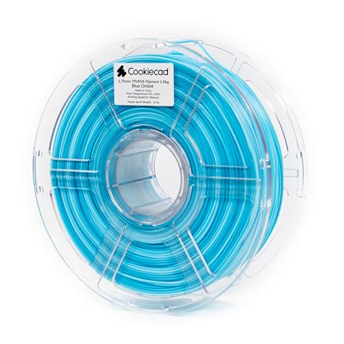 Cookiecad TPU Filament 1.75mm 1kg Rainbow Multicolor 3D Printer Filament – Blue Ombre TPU