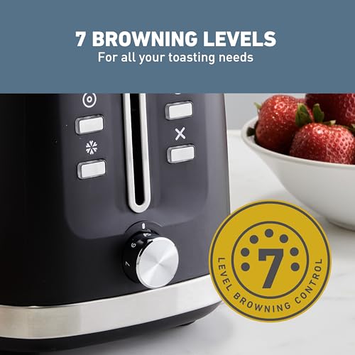 Image of West Bend Toaster 2-Slice Extra-Wide and Deep Slots with 3 Functions and 7 Shade Settings Manual Toast Lift Lever Auto Shut-Off and Removable Crumb Tray, 750-Watts, Black