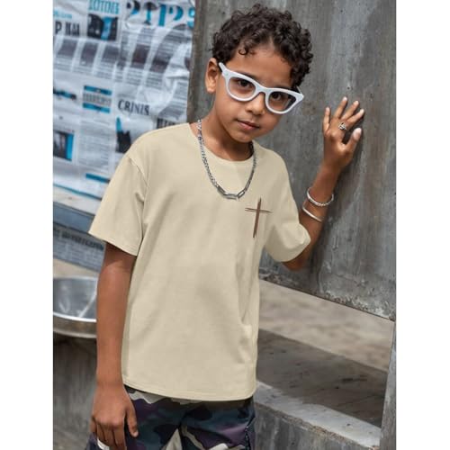 KEEVICI Boys Christian Graphic Tees Cross Jesus God Religious Shirts for Kids Faith Bible Verse Cotton Inspirational T Shirt3