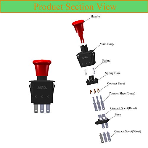 Image of Jeenda PTO Switch Compatible with Bobcat Jacobsen Dixie Chopper Most Units 2721505 4174684 500016 430-528 Rotary 110-9657A Delta 6204-322 MTD 725-07534 (Pack of 2)