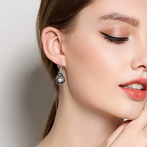 Cute Bat Earrings Sterling Silver Glowing in The Dark Animal Dangle Earring Little Witchy Vampire Halloween Jewelry Gift for Women2