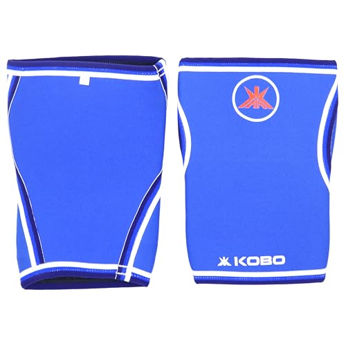 Image of Kobo 7mm Knee Cap Compression Support Knee Sleeves for Powerlifting Gym Squats Running Cycling Sports Jogging Workout Pain Relief (Material: Neoprene & Spandex)