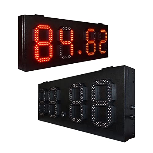 Cronómetro digital para exteriores resistente a la lluvia, caja de hierro, pantalla LED roja de 8 pulgadas, formato 88.88, para eventos deportivos, maratones y escalada (reloj blanco de 12 pulgadas, 1 unidad) miniatura 4