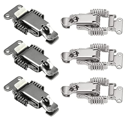 Spannverschluss,Tiuxiu 6 Stück Kistenverschluss Edelstahl Klappverschluss Hebelverschluss Hebel Verschluss Geeignet Für Schlossschnallen Von Kisten Werkzeugkästen Schubladen Und Schränken Cover