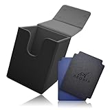 AROXIA デッキケース トレカケース 各種 カードゲーム 対応 (縦入れ, ブラック✕グレー)