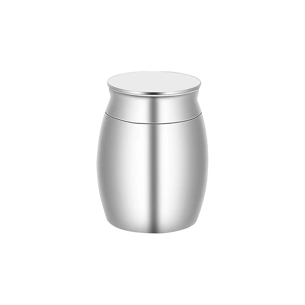NA Small Keepsake Urns Stainless Steel Mini Waterproof Memorial Cremation Container Jar for Memorial Human Pet Ashes