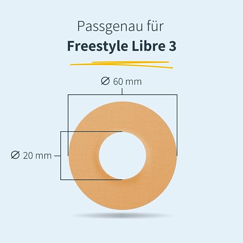 MySweetStitch, 10 x Freestyle Libre 3 Round Patches, Ring Patch diameter 60mm, Inner diameter 20mm, Waterproof, Breathable - Image 4