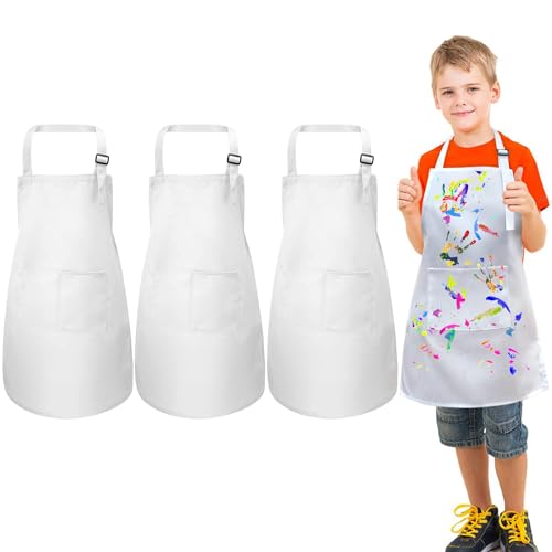 Umboom 3 Pezzi Grembiuli per Bambini, Bianco