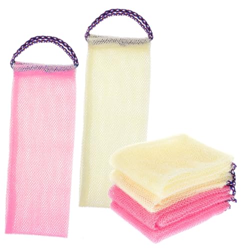 MUSISALY 4Pcs Exfoliating Back Scrubber Towels Long Bath Towels for Body Cleaning Soft and Lightweight Convenient for Storage for Smooth Skin Care