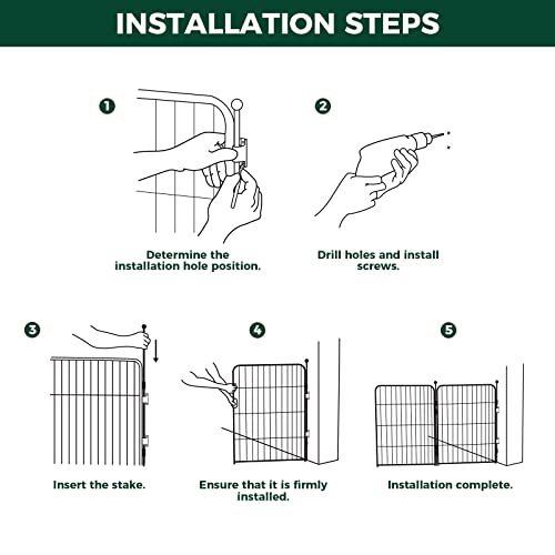 Fxw Fence-To-Wall Anchor Fits All Heights Of Dog Playpen, 32" H 8 Panels Dog Pen #TOP6