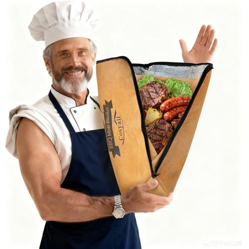 Cosyall Coperta per barbecue per riposare la carne, borsa da barbecue riutilizzabile coperta di riposo, Perfetta per Brisket, spalle di maiale e Tacchino, Regalo Perfetto (18 Pollici)
