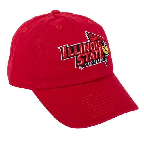 Gorra bordada ajustable roja con cierre de tela miniatura 1