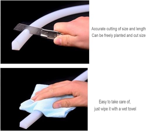 Barrera de silicona autoadhesiva para el suelo de la ducha para habitaciones húmedas, impermeable, tira de sellado de baño, protector flexible para umbral de ducha (transparente, 100 cm)