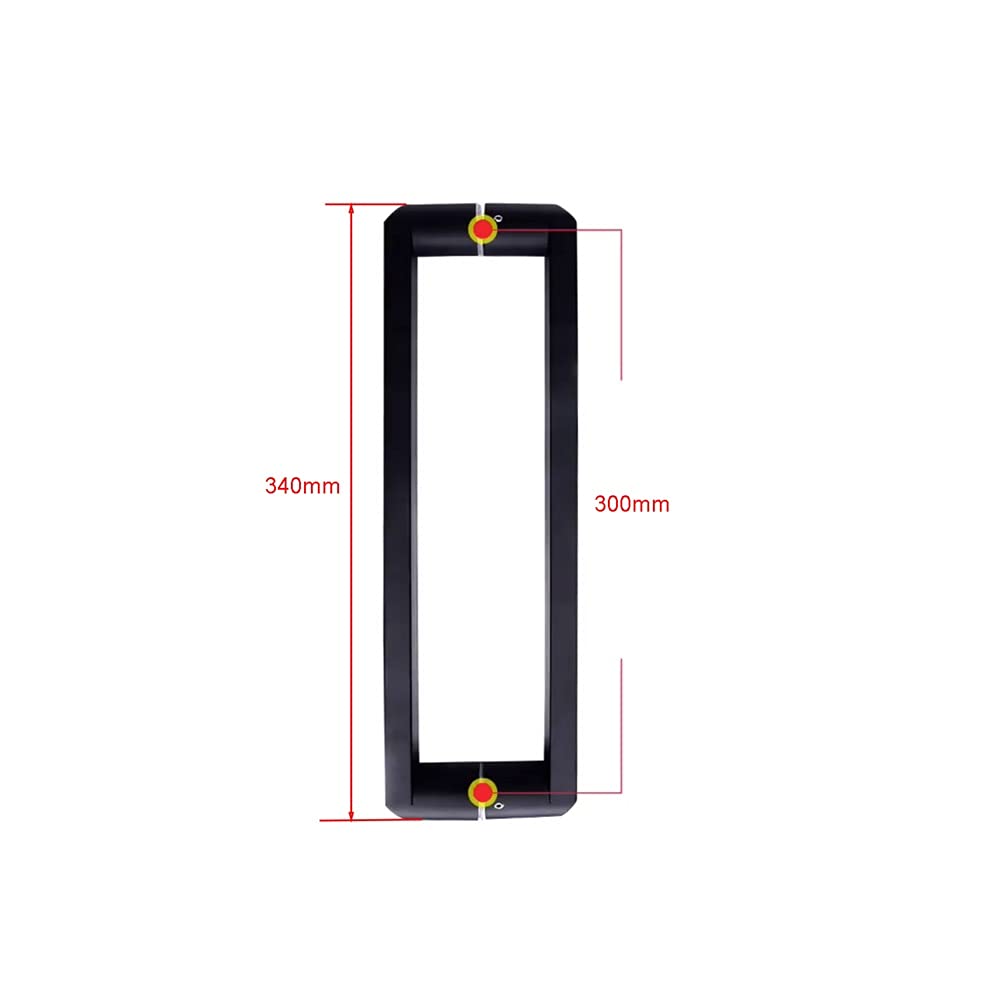 Set di Maniglie per Porte Doccia, Maniglia per Porte in Vetro in Acciaio Inossidabile 304, sostituisci Maniglie per Porte Vecchie o danneggiate - Nero (Dimensioni : 400mm+440mm)