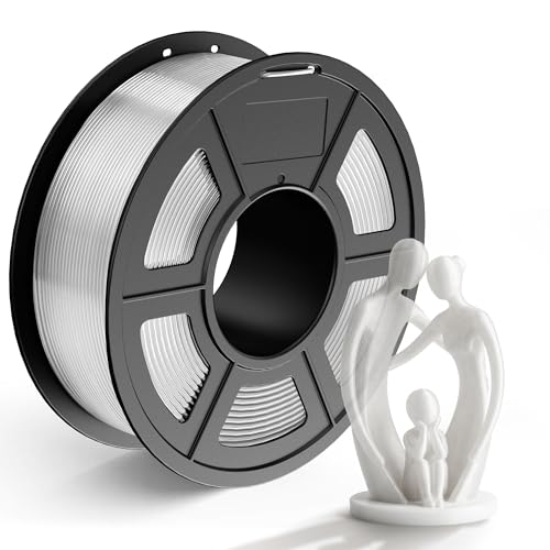 Image of TECBEARS PLA 3D Printer Filament, PLA Filament 1.75mm, Neatly Wound 3D Printing Filament, Dimensional Accuracy + /- 0.02 mm, 1Kg Spool(2.2 lbs), Fits for Most FDM 3D Printers, PLA Transparent
