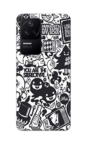 Image of Printed Hard Back Cover Case for Mi Poco F4 5G Back Cover (Mixed Cartoon) -702