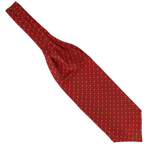 Foulard Ascot Sofia en soie italienne rouge vermillon chic et élégant Tony & Paul