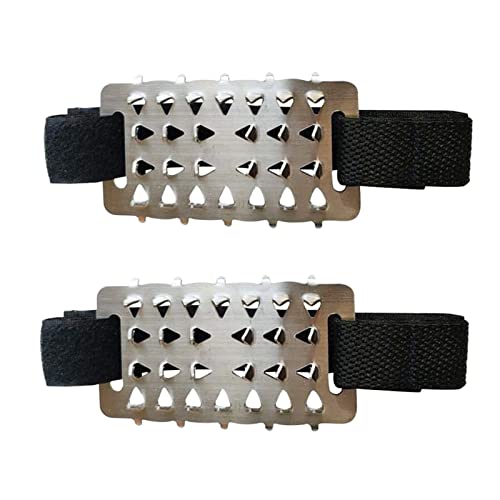 Pinzas de hielo para zapatos, puños de nieve 26 dientes Snow Ice Universal Outdoor Climbing Shoes Spikes Cleats Antideslizantes Crampones Pesca...