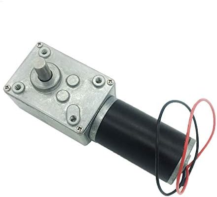 BRINGSMART A58SW31ZY 12V DC Worm Gear Motor Self-Locking Reversed Mini Turbine Geared Motor for DIY Robot Rotating Table Door Lock Curtain Machine (12V 260rpm)
