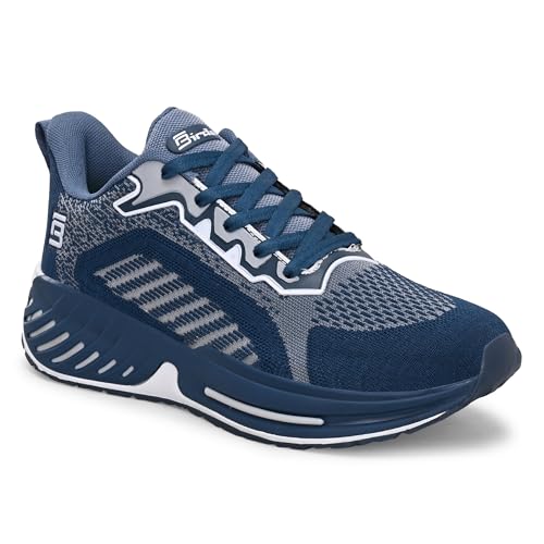 Image of Birde Men's Sports Shoes for Gym, Walking, & Running Lightweight Comfortable Sports Shoes | Colour - Grey EVA-TPR-TPU Jaquard Knit Sports Shoes