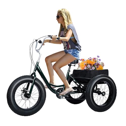 Tricycle for Adults, 20 Inch Fat Tire Trike for...