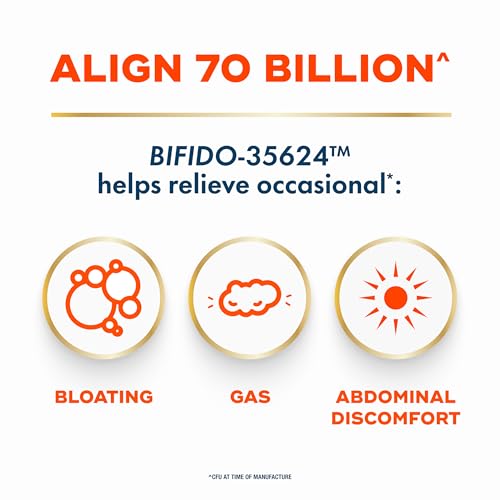 Align Probiotic, 70 Billion CFU, 6 Strain Blend, Probiotics for Women and Men, Daily Probiotics for Digestive Health, Helps Relieve Occasional Bloating & Gas 30 Capsules - image 3