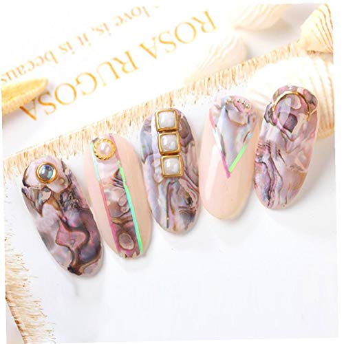 AMOYER Shell Nail Foils Starry Sky Ãbertragung Aufkleber-Abziehbilder Marmor-Muster-Nagelfolien Maniküre-Nagel-Kunst – Bild 3