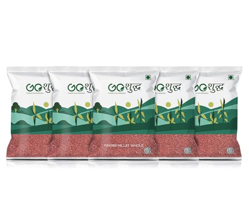 Goshudh Ragi Whole (Finger Millet) 2500g (500g Each Pack of 5) | Gluten Free, Natural & Clean
