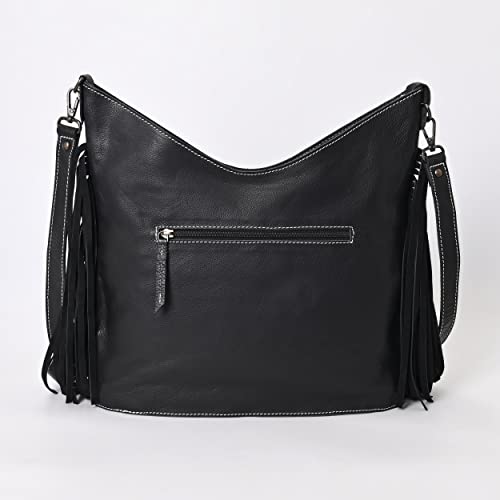 Image of Leather Cross Body Bag Purse for Woman Sling Bag Cowhide Handmade Western Shoulder Bags With Adjustable Strap 12x14 in