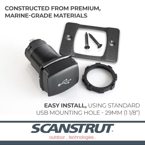 Scanstrut Flip Pro Fast Charge Dual USB Socket with Front fit Bezel