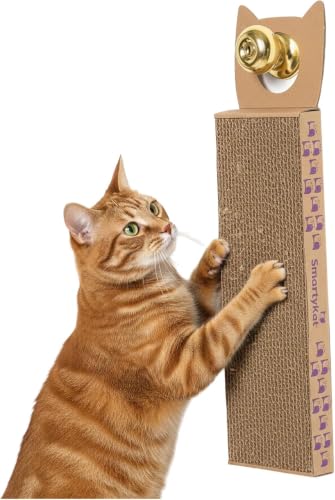 SmartyKat Scratch Up Corrugated Hanging Cat Scratcher Catnip Infusion Technology - Brown Single Wide