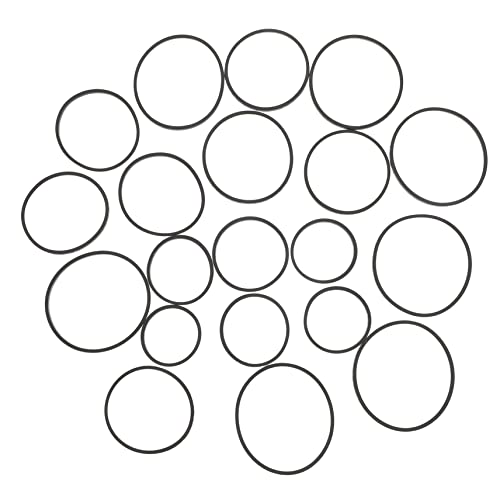 Gadpiparty 20pcs Recorder Maintenance Flat Belts Rubber Belt for DVD Drives Recorders Cd Players Elastic Absorbing Replacement for Smooth