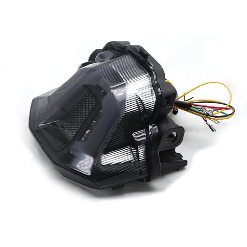 Image of MZS Motorcycle Tail Light LED Turn Signal Integrated for MT07 2025-2026 | Rear Blinker Running Taillight Assembly, Stop Brake Light, Waterproof Smoke Lens, Amber Red Dual Color Lamp, fits MT-07