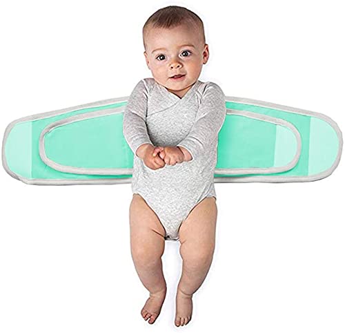 Baby Newborn Simple Swaddling Belly Protector Belt with Sleep Bag, Adjustable Toddler Infant Sleeping Swaddle Wrap Anti-shock Stretch Cotton Design Available in All Seasons for Boys & Girls (Green)