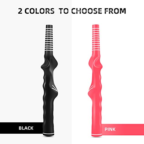 Wujianggolf Swing Training Grip Standard Teaching Aid Right-Handed Left-Handed Practice Golf Training Aids Golf Swing Training Grip Trainer For Man Woman Kids (Black, Child: Right Hand) #TOP2