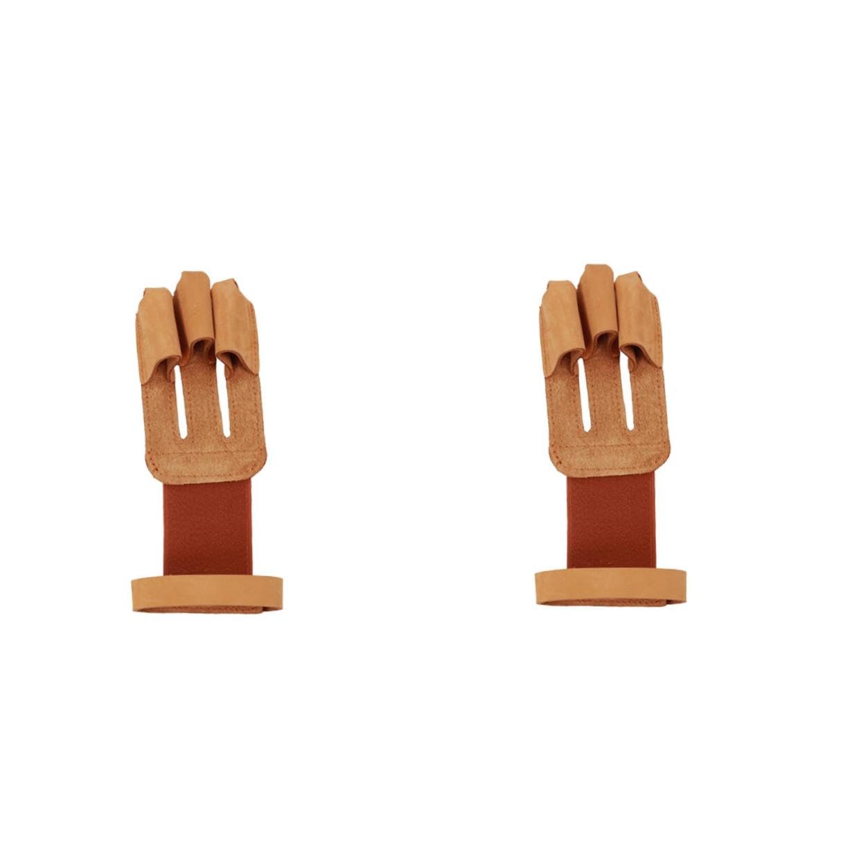 BESPORTBLE 2 Pcs Three-Finger Archery Glove Bowstring Saver Finger Guard Breathable Archery Arm Guards Non Slip Sleeve for Forearm Protector