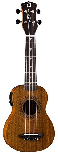 Luna Vintage Mahogany Acoustic/Electric Soprano Ukulele With Preamp, Satin Natural #TOP1