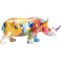 Kare Design Figura Decorativa Rinoceronte de Colores,